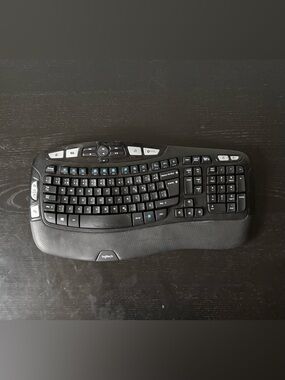 Logitech K350 Wave Wireless Keyboard (Not tested) NO USB Receiver / Dongle